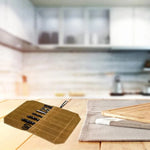 BladeVault™ 7-Slot Waterproof Canvas Chef Knife Roll – Portable Professional Knife Storage & Carry Bag