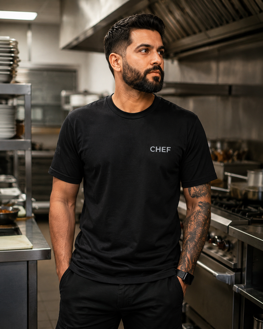 Chef Embroidery Heavy  T-Shirt