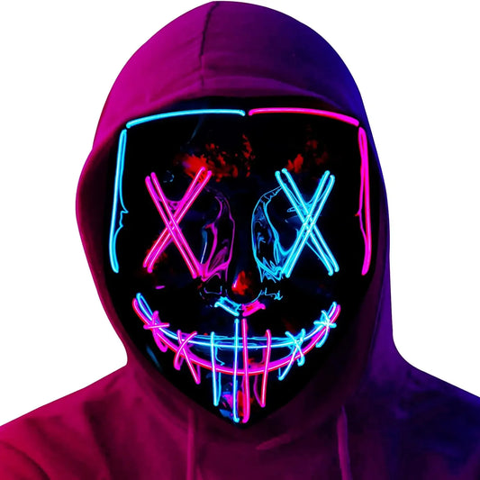 NeonFright™ – LED Light-Up Halloween Mask