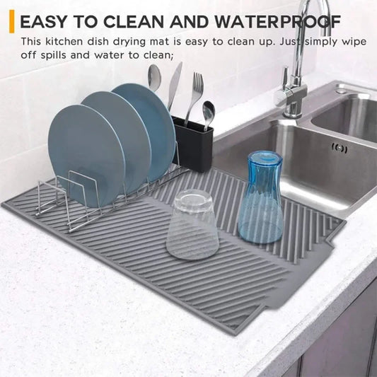 Drizzle kitchen mat – Drains, protects, and grips