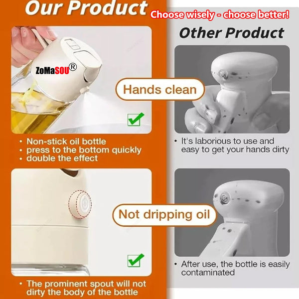 Easy-Pour Oil Sprayer Bottle